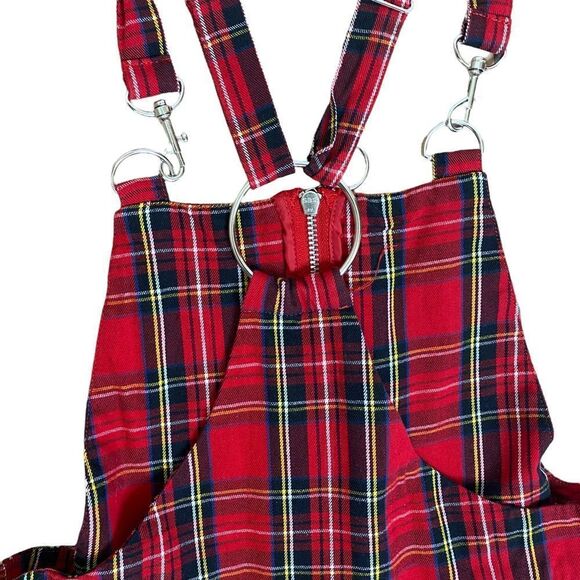 Hot Topic Plaid Overall Skirt Sz XS - Picture 5 of 7
